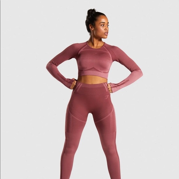 Nwt Xs Gymshark Geo Seamless Crop 